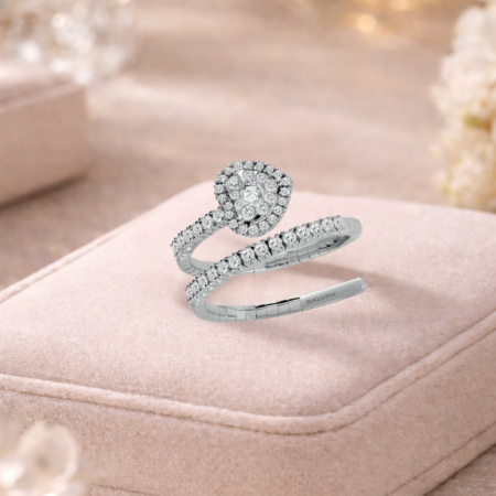 Anello Cuore Pave Salvini indossato