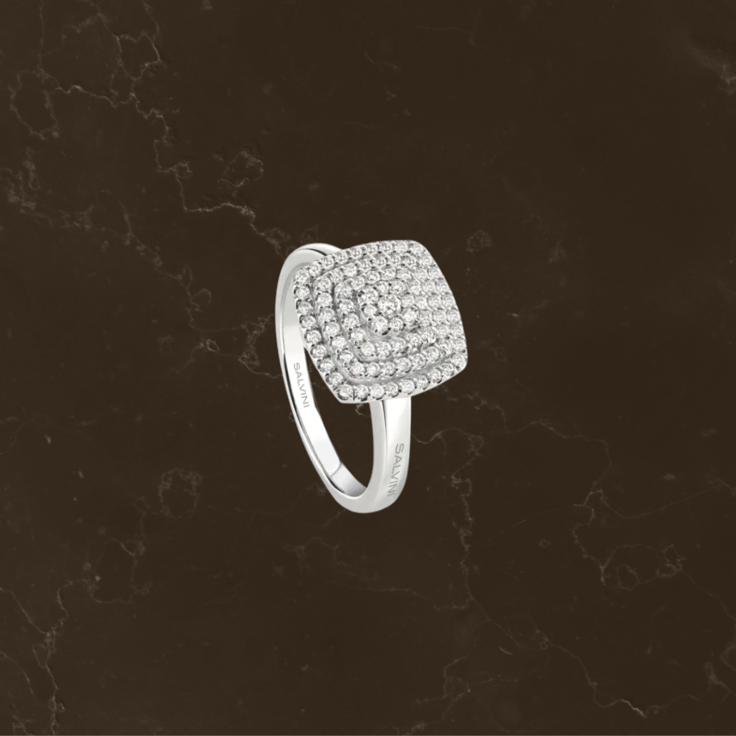 Anello in oro bianco con diamanti Daphne Salvini