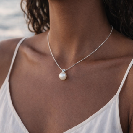 Collana Perla Salvini indossata