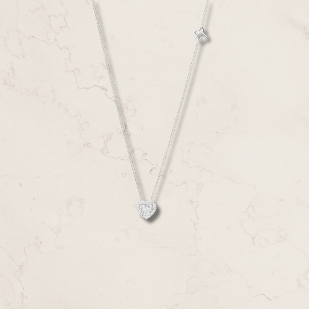 Collana cuore con pave Recarlo