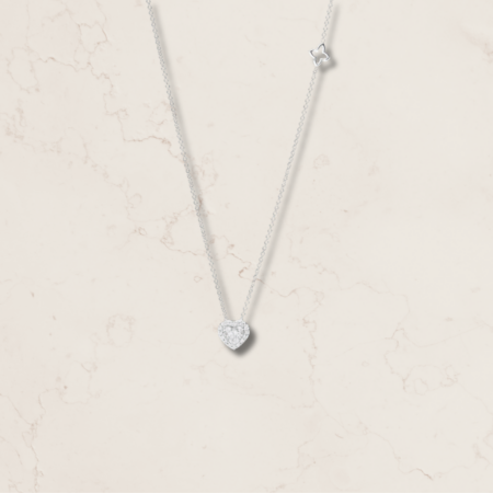 Collana cuore con pave Recarlo