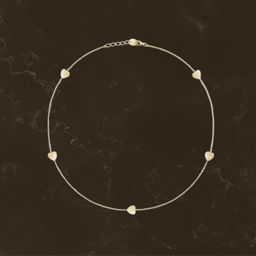 Collana in oro giallo 9 kt con diamanti Salvini