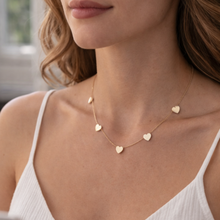 Collana in oro giallo 9 kt con diamanti Salvini