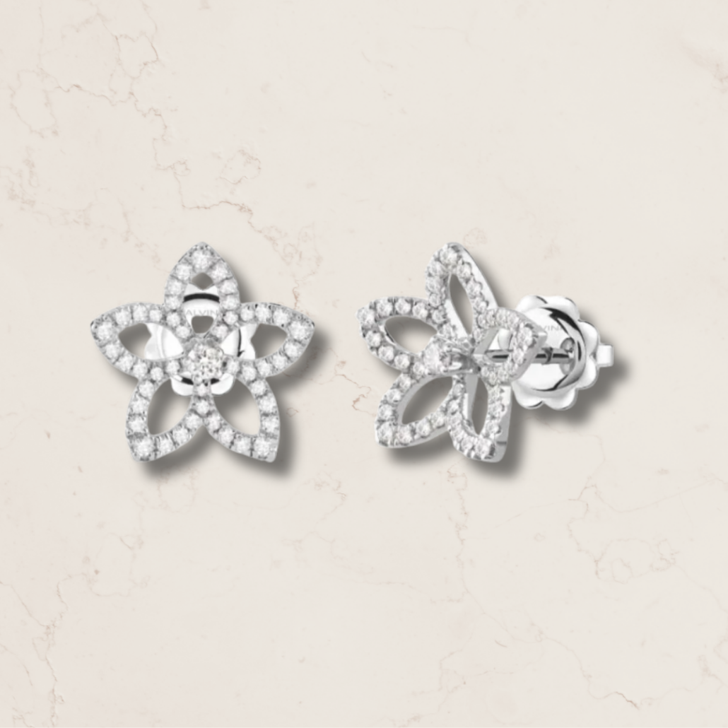 Orecchini in oro bianco con diamanti MAGIA GARDEN Salvini