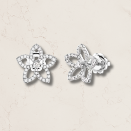 Orecchini in oro bianco con diamanti MAGIA GARDEN Salvini