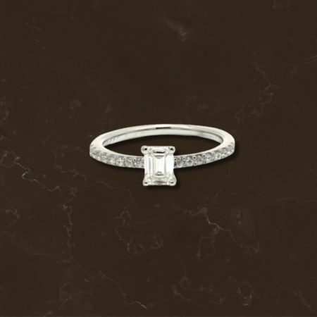 Solitario taglio smeraldo Salvini